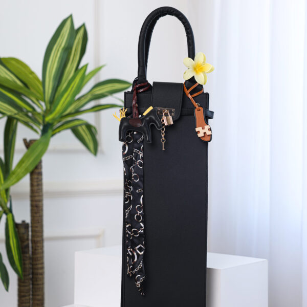 Black Assil Ezzedine luxury shisha bag, front view