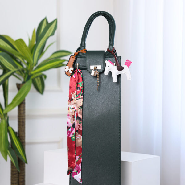 Olive Green Assil Ezzedine luxury shisha bag, front view